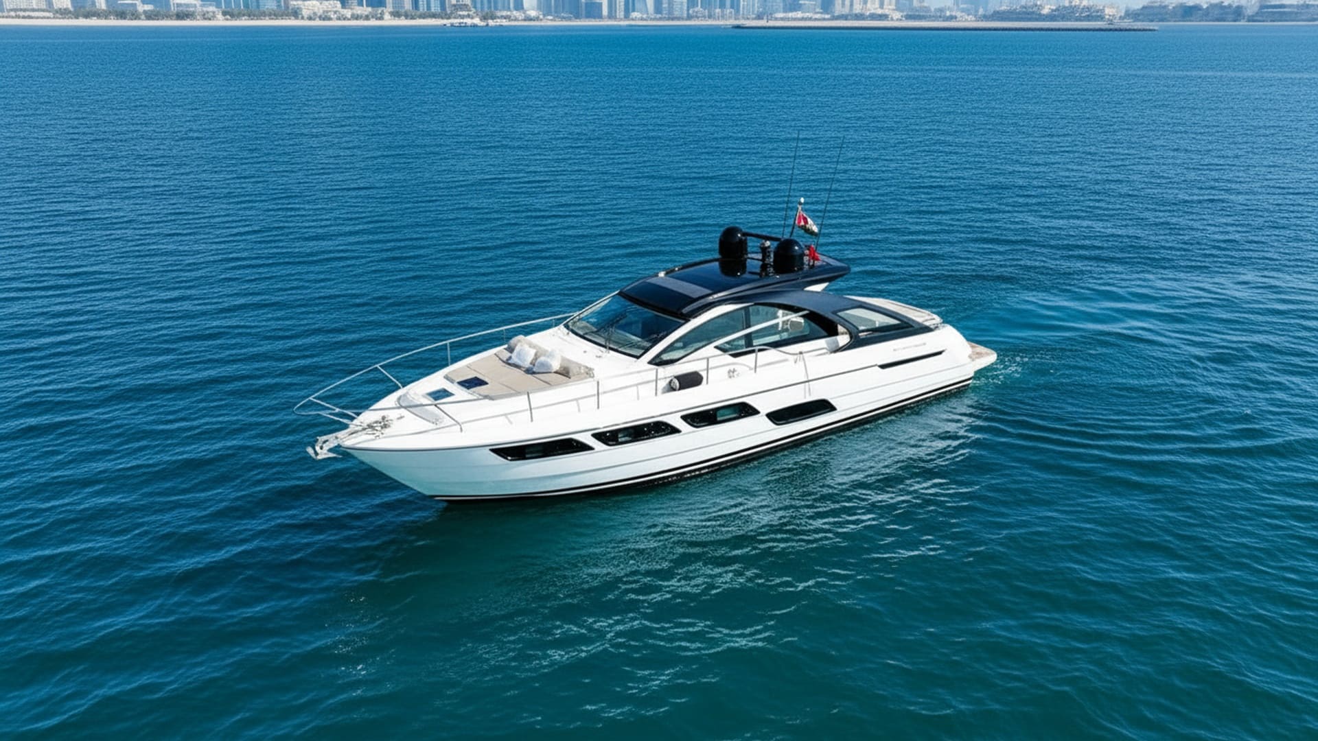 Pearl Destiny 52 ft aerial view Dubai Marina