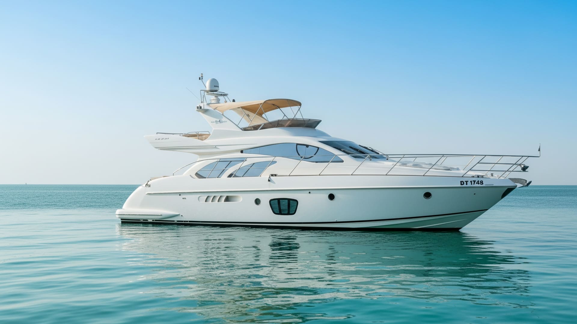Imperial Navigator 55 ft yacht exterior, premium Dubai rental