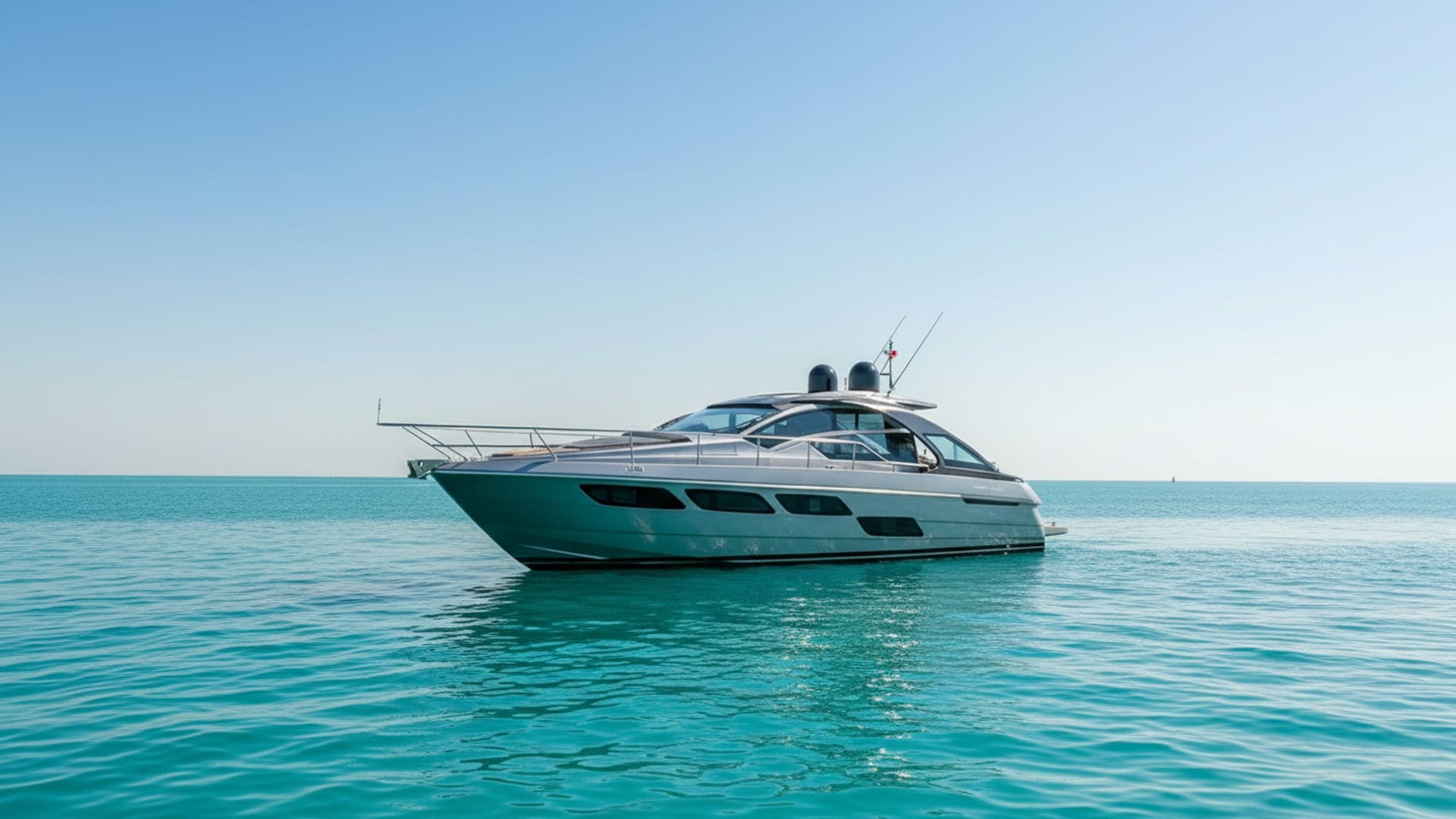Sleek exterior of Platinum Legend 52 ft luxury yacht