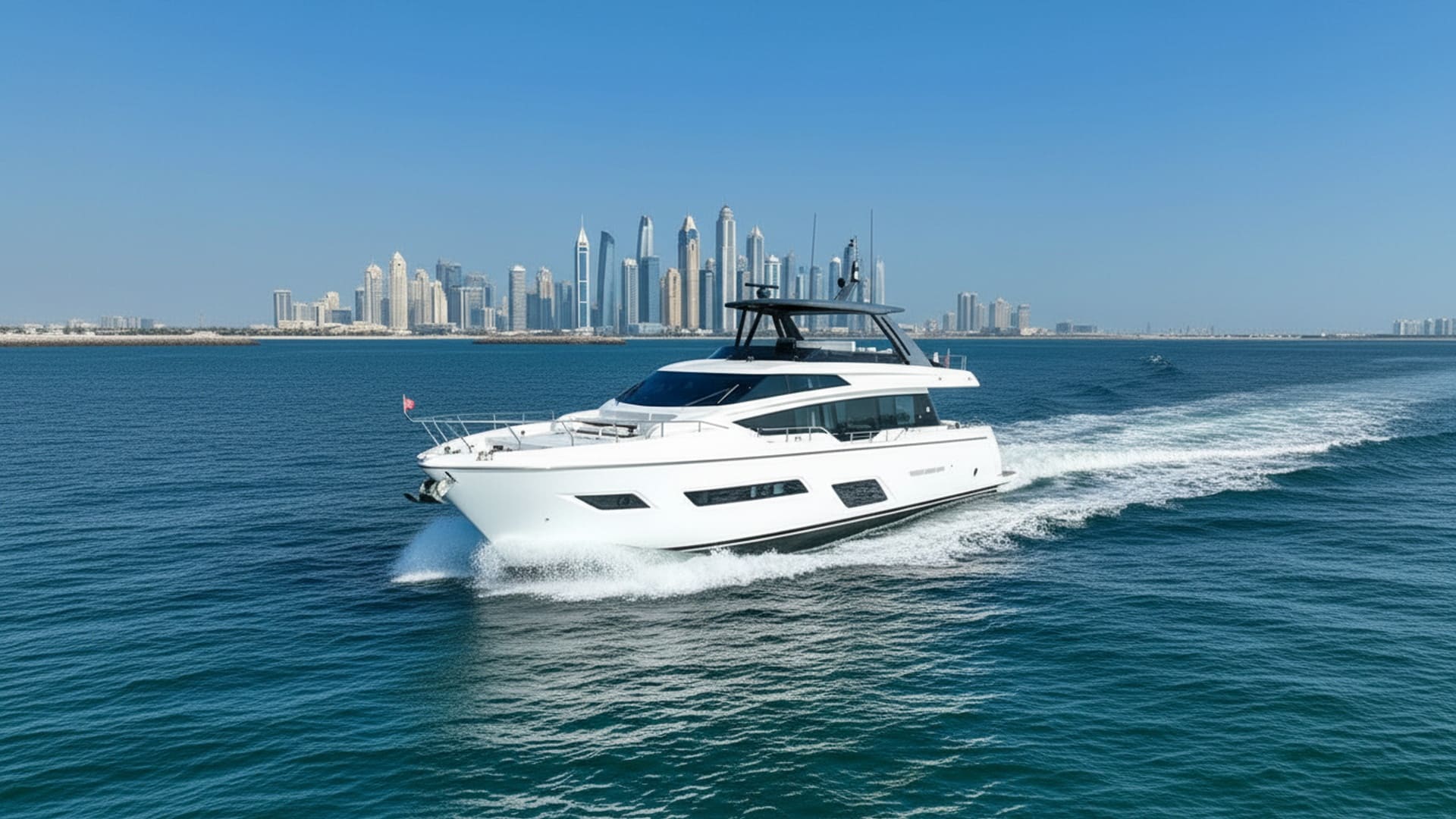 Spacious bow deck of Dream Champion 78 ft yacht