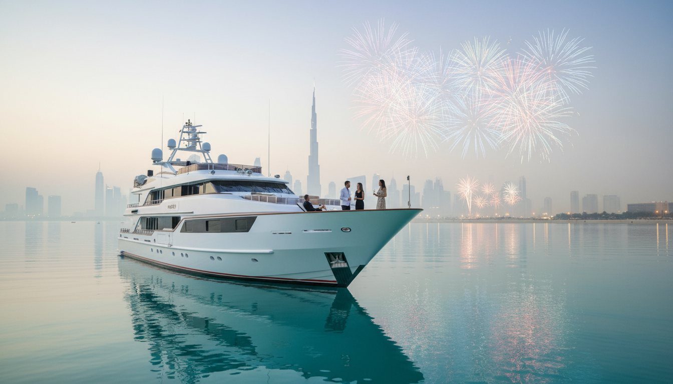 New Year's Eve Celebration on a Yacht in Dubai