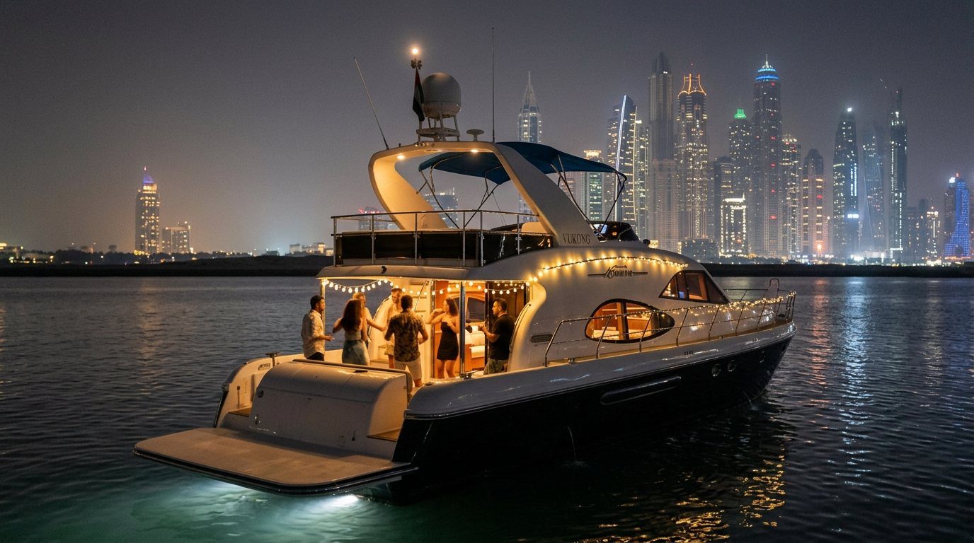 Night Yacht Party Rentals in Dubai
